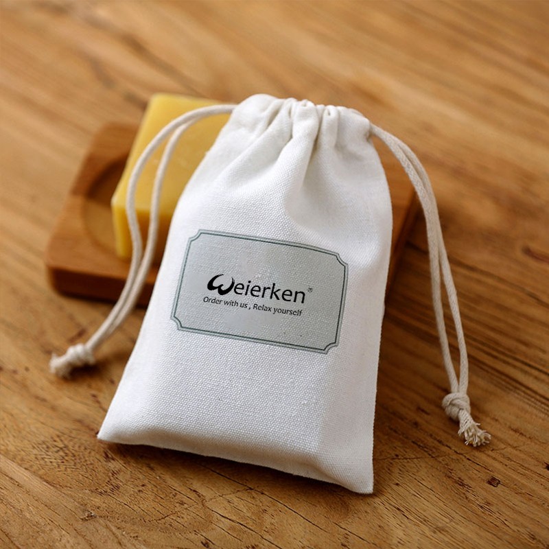 custom small cotton drawstring bags