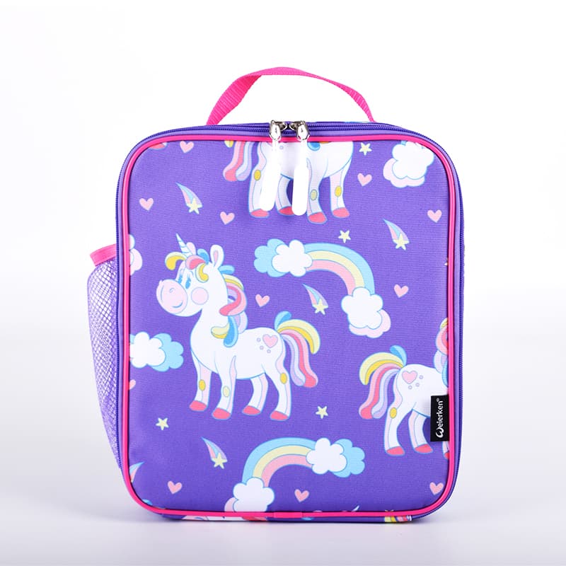 Fashion purple zebra style handbag/lunch cooler bags details1